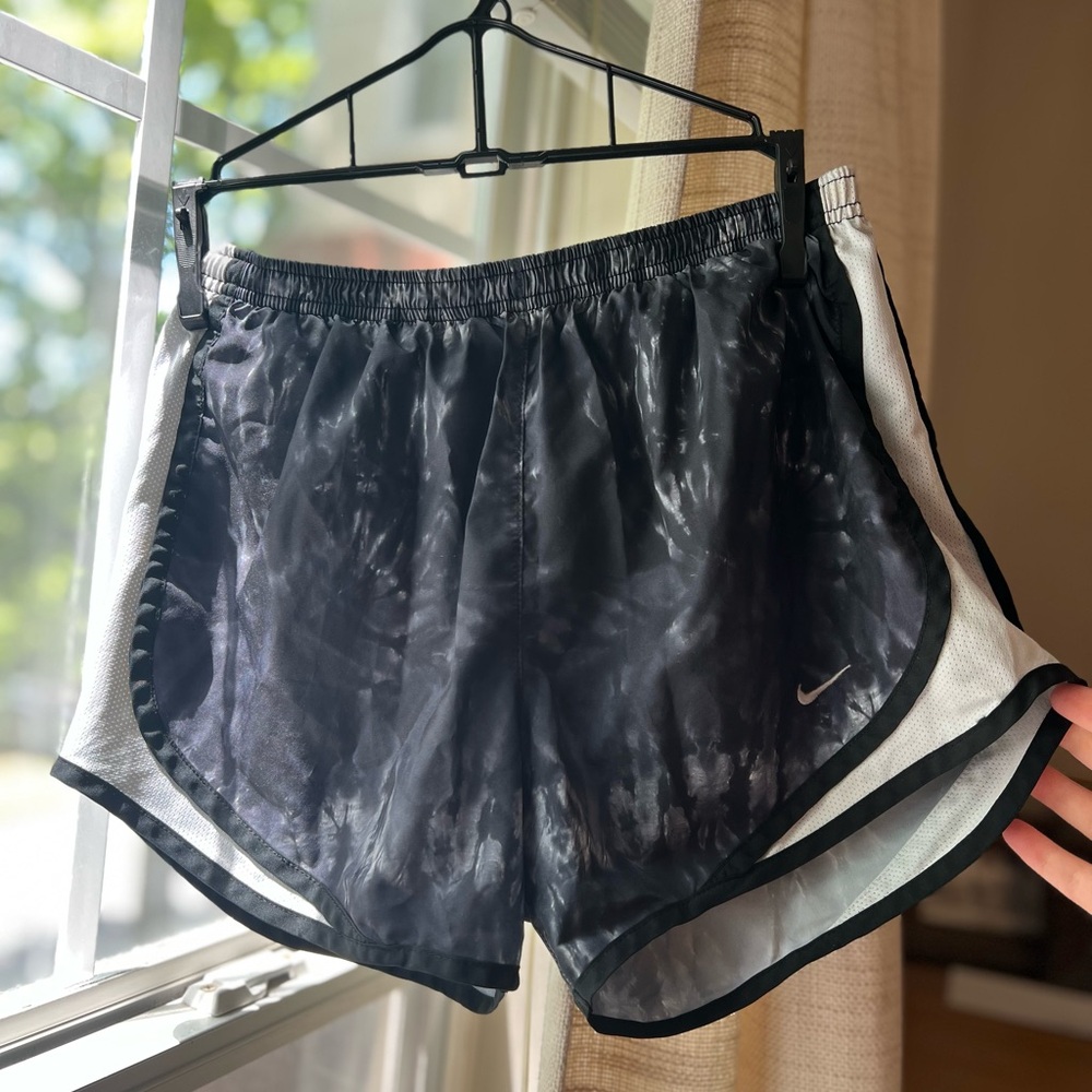 Nike Black & White Tie-Dye Athletic Shorts